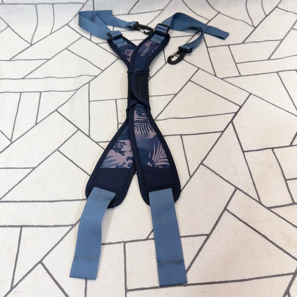 Osprey Shoulder Strap Harness OS Blue Tropical Palm Print Padded‎ Replacement